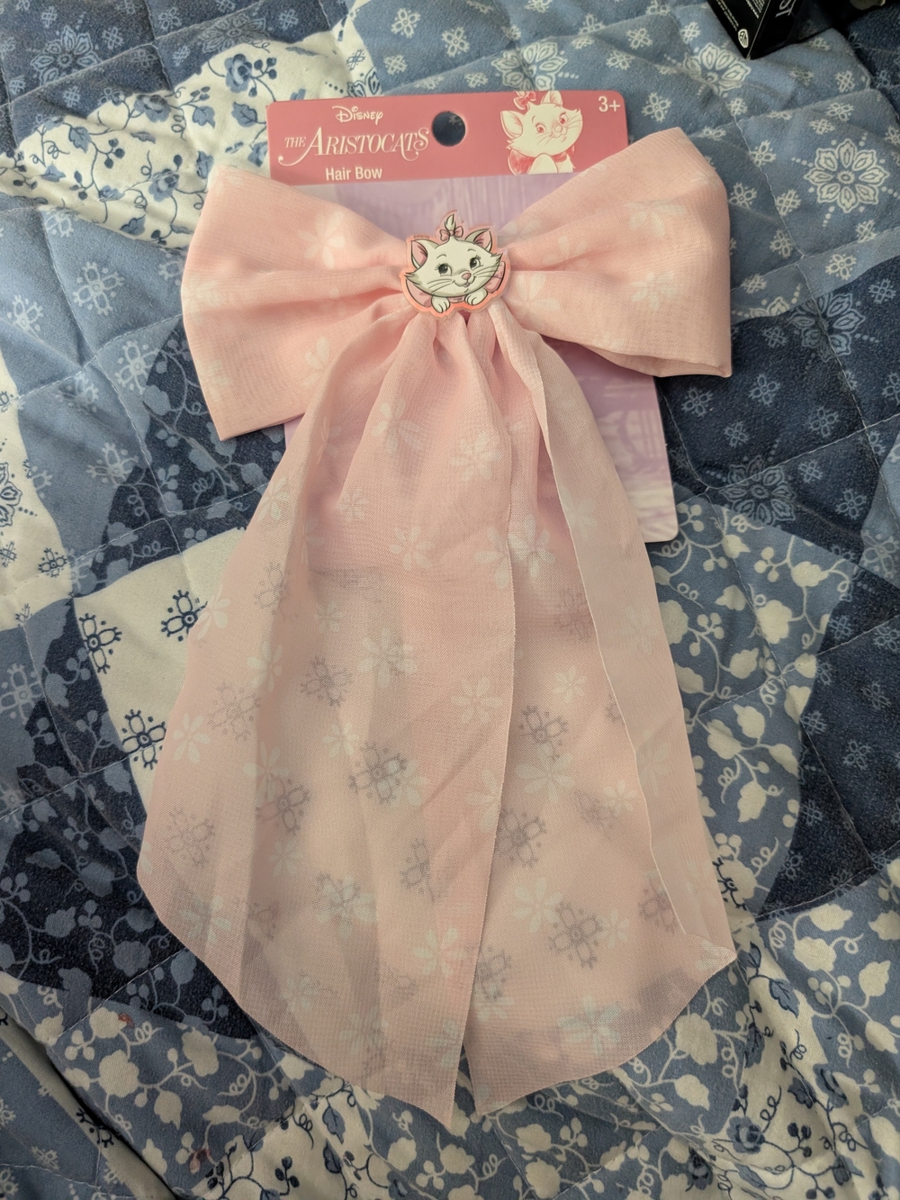 Disney The Aristocats Pink Floral Bow Hair Clip